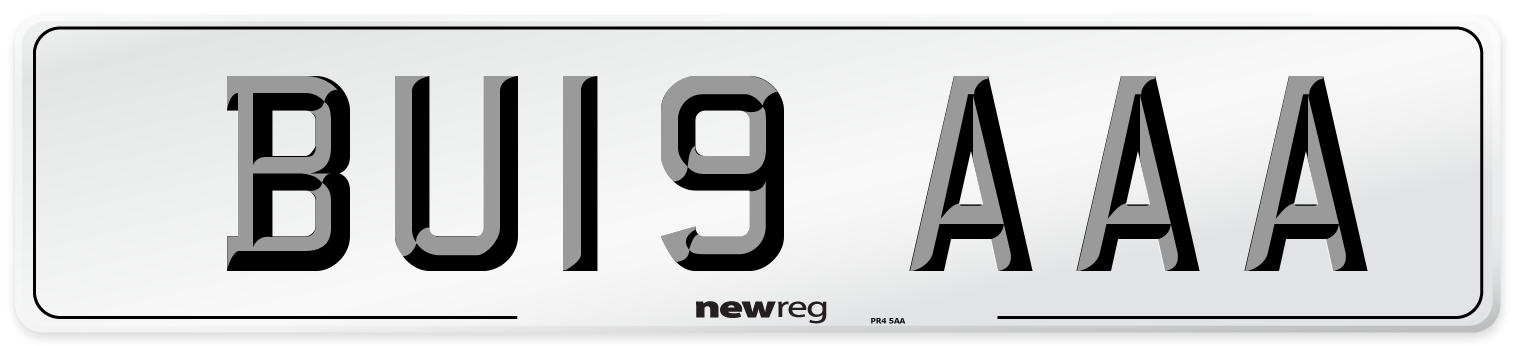 BU19 AAA Number Plate from New Reg
